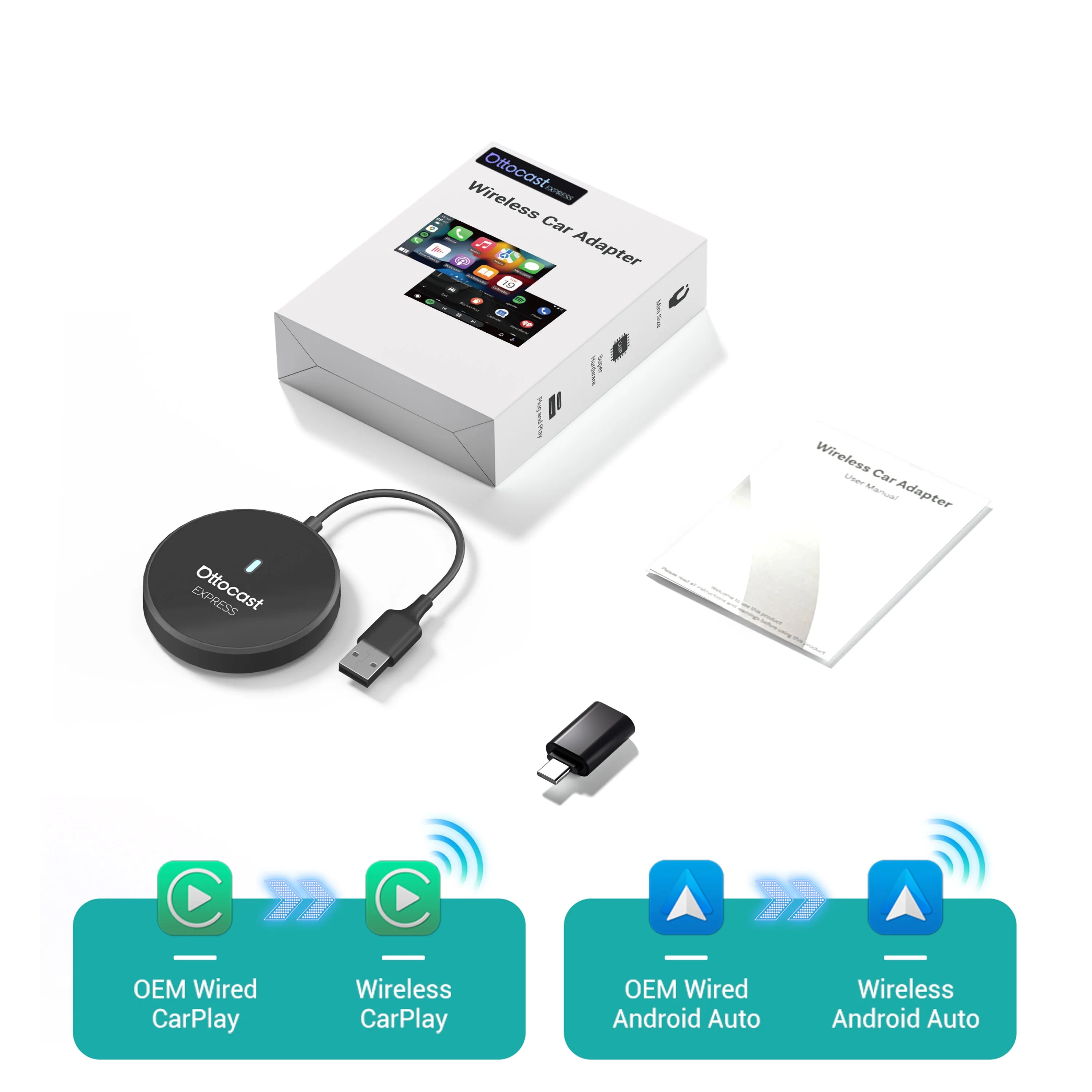2 in1 Wireless CarPlay