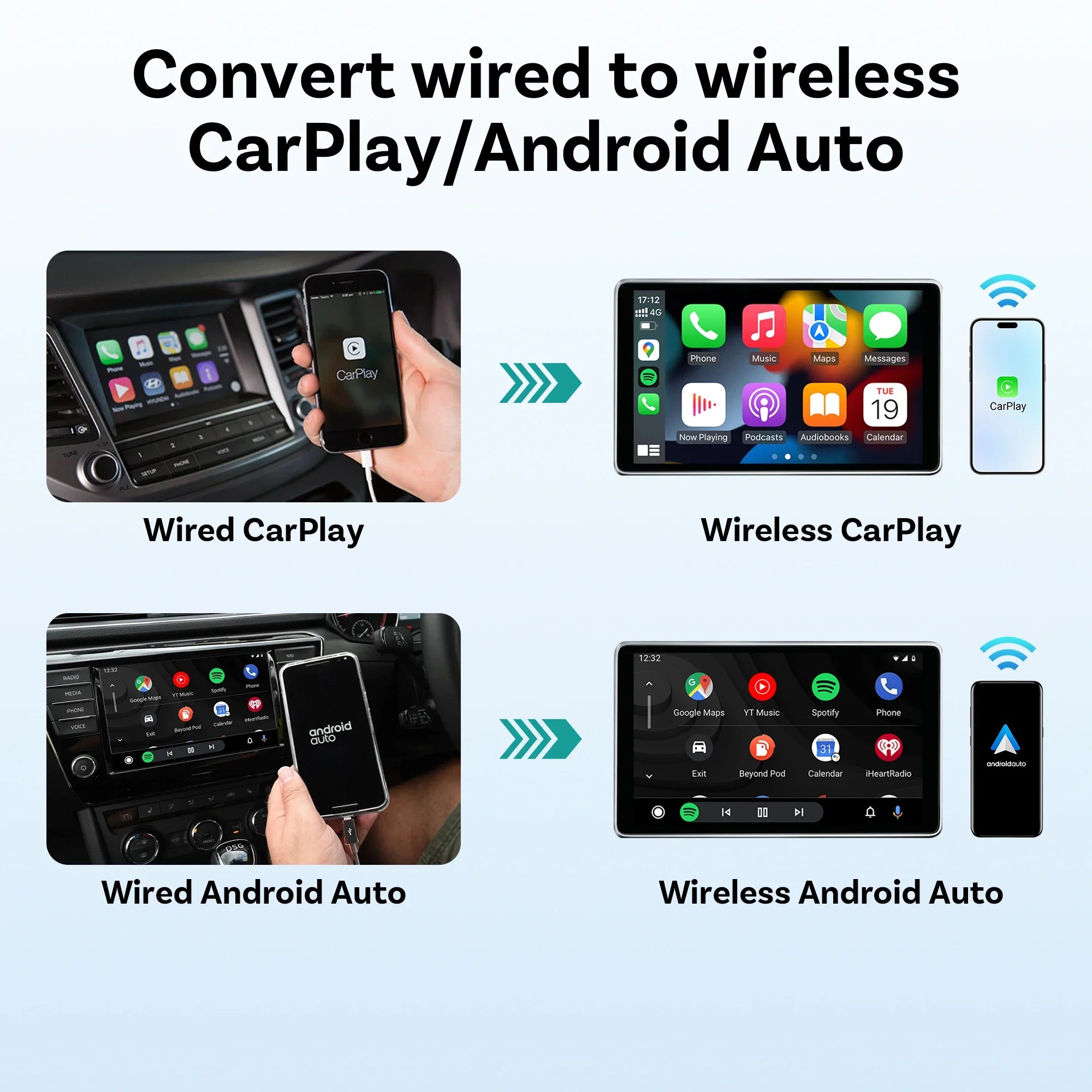 2 in1 Wireless CarPlay