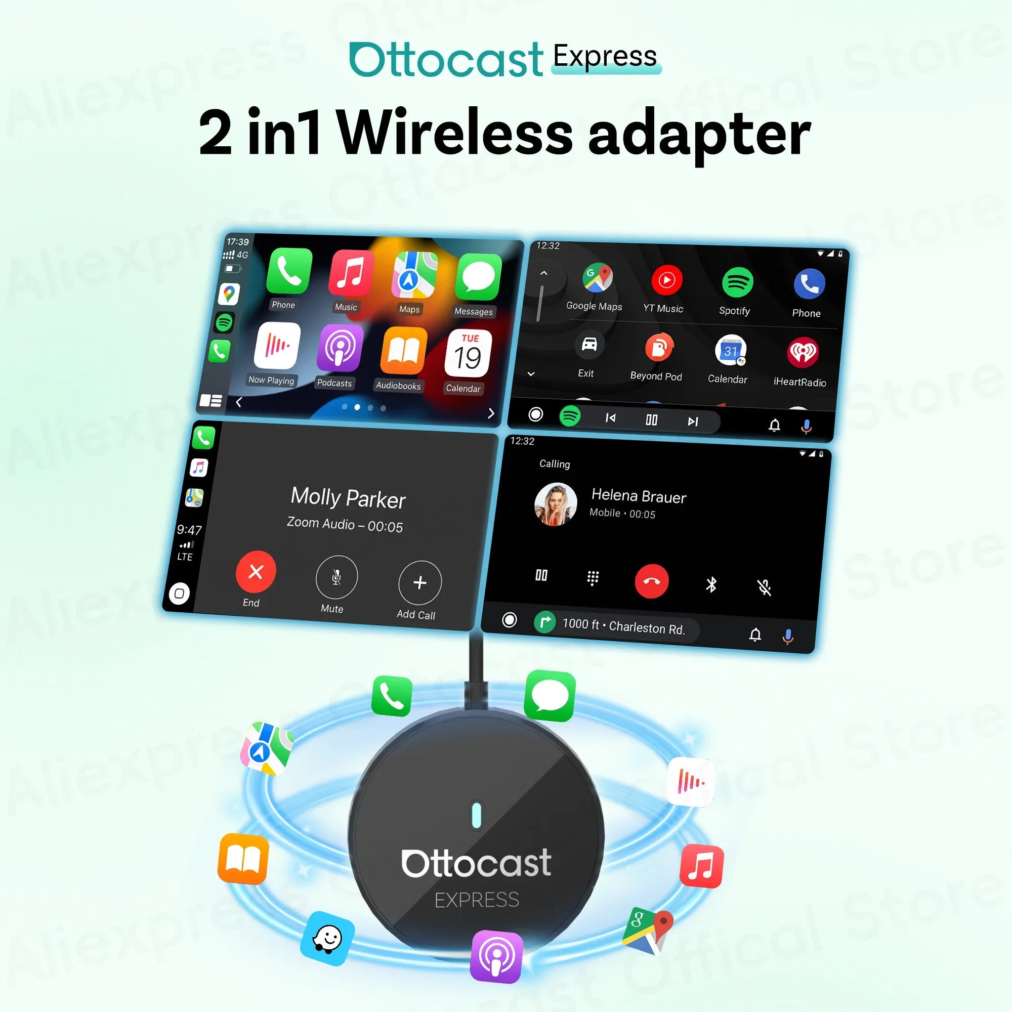 2 in1 Wireless CarPlay